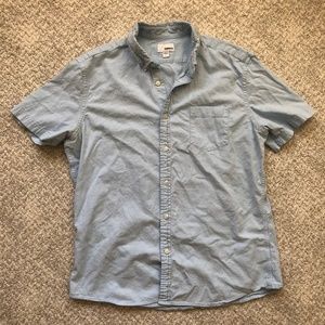 Sonoma Casual Button-Down Short Sleeve Shirt Light Blue Men's Large
